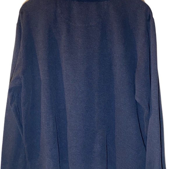 Blue Long Sleeve Polo with Zipper - Picture 6 of 8